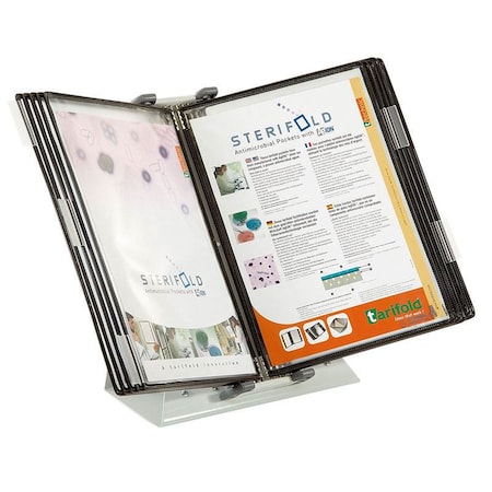 Tarifold Antimicrobial Desk Display Unit 10 White Pockets DA221